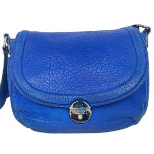 MILLY Vibrant Blue Leather Crossbody Bag